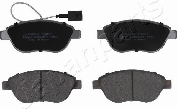 Japanparts PA-0278AF - Гальмівні колодки, дискові гальма autozip.com.ua
