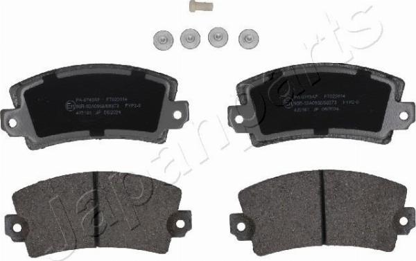 Japanparts PA-0743AF - Гальмівні колодки, дискові гальма autozip.com.ua