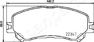 Japanparts PA-0707AF - Гальмівні колодки, дискові гальма autozip.com.ua