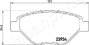 Japanparts PA-0716AF - Гальмівні колодки, дискові гальма autozip.com.ua