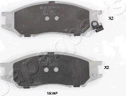 Japanparts PA-150AF - Гальмівні колодки, дискові гальма autozip.com.ua