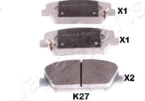 Japanparts PA-K27AF - Гальмівні колодки, дискові гальма autozip.com.ua