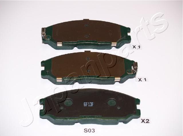 Japanparts PA-S03AF - Гальмівні колодки, дискові гальма autozip.com.ua