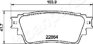 Japanparts PP-515AF - Гальмівні колодки, дискові гальма autozip.com.ua