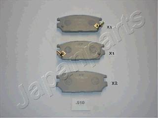 Japanparts PP-510AF - Гальмівні колодки, дискові гальма autozip.com.ua