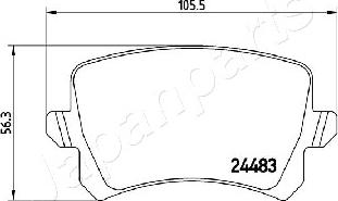 Japanparts PP-0904AF - Гальмівні колодки, дискові гальма autozip.com.ua