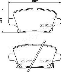 Japanparts PP-0407AF - Гальмівні колодки, дискові гальма autozip.com.ua