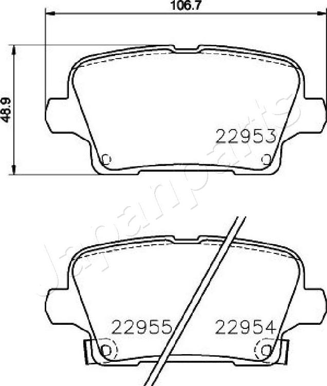 Japanparts PP-0407AF - Гальмівні колодки, дискові гальма autozip.com.ua