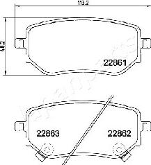 Japanparts PP-0532AF - Гальмівні колодки, дискові гальма autozip.com.ua