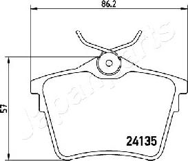 Japanparts PP-0606AF - Гальмівні колодки, дискові гальма autozip.com.ua