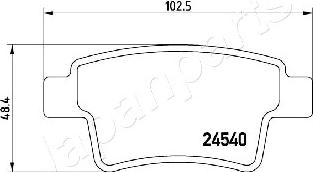 Japanparts PP-0603AF - Гальмівні колодки, дискові гальма autozip.com.ua