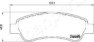 Japanparts PP-0610AF - Гальмівні колодки, дискові гальма autozip.com.ua