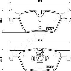 Japanparts PP-0102AF - Гальмівні колодки, дискові гальма autozip.com.ua