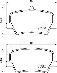 Japanparts PP-0322AF - Гальмівні колодки, дискові гальма autozip.com.ua