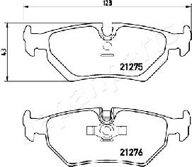 Japanparts PP-0216AF - Гальмівні колодки, дискові гальма autozip.com.ua