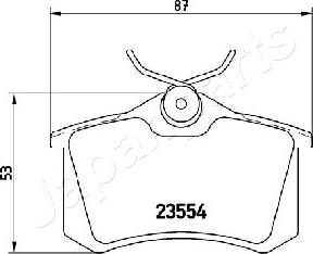 Japanparts PP-0700AF - Гальмівні колодки, дискові гальма autozip.com.ua