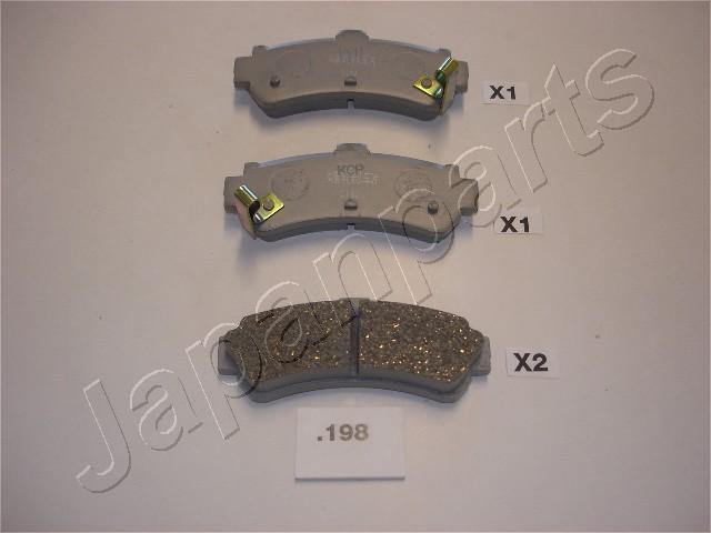 Japanparts PP-198AF - Гальмівні колодки, дискові гальма autozip.com.ua