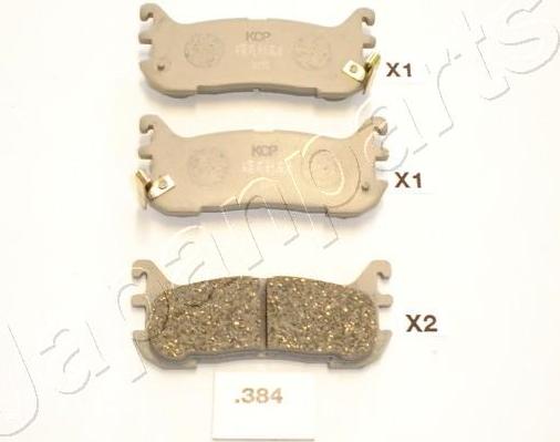 Japanparts PP-384AF - Гальмівні колодки, дискові гальма autozip.com.ua