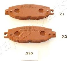 Japanparts PP-295AF - Гальмівні колодки, дискові гальма autozip.com.ua