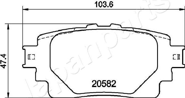 Japanparts PP-264AF - Гальмівні колодки, дискові гальма autozip.com.ua