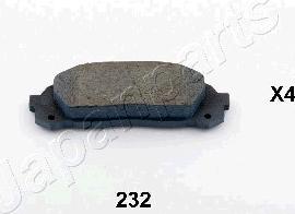 Japanparts PP-232AF - Гальмівні колодки, дискові гальма autozip.com.ua