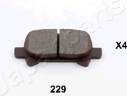 Japanparts PP-229AF - Гальмівні колодки, дискові гальма autozip.com.ua