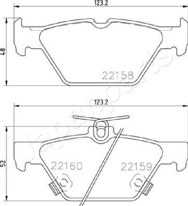 Japanparts PP-706AF - Гальмівні колодки, дискові гальма autozip.com.ua