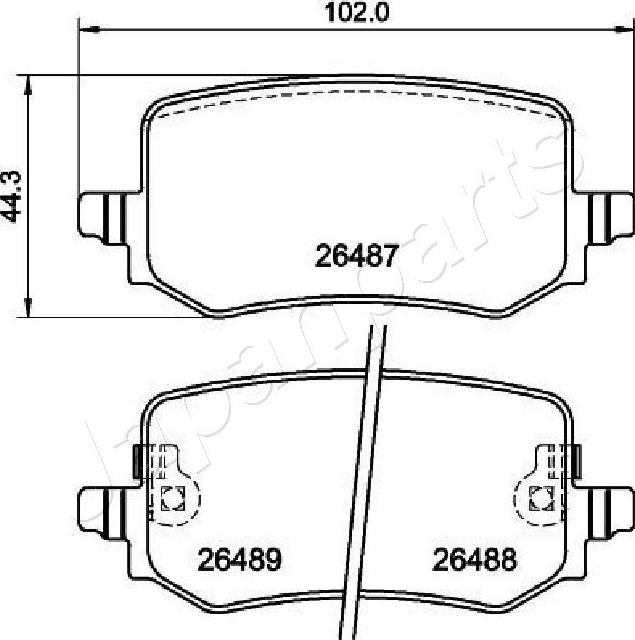 Japanparts PP-H14AF - Гальмівні колодки, дискові гальма autozip.com.ua