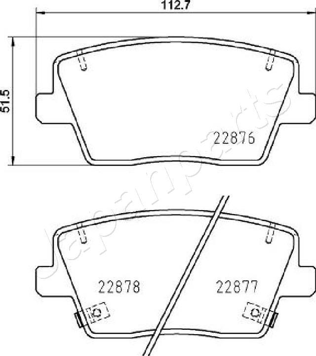 Japanparts PP-H12AF - Гальмівні колодки, дискові гальма autozip.com.ua