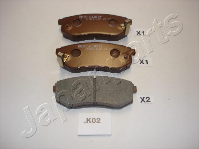 Japanparts PP-K02AF - Гальмівні колодки, дискові гальма autozip.com.ua