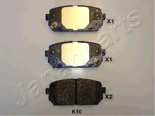 Japanparts PP-K10AF - Гальмівні колодки, дискові гальма autozip.com.ua
