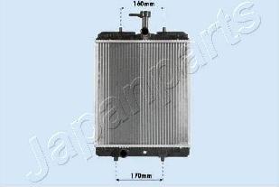 Japanparts RDA033068 - Радіатор, охолодження двигуна autozip.com.ua