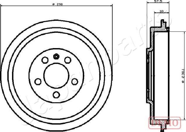 Japanparts TA-0906C - Гальмівний барабан autozip.com.ua