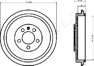 Japanparts TA-0906 - Гальмівний барабан autozip.com.ua