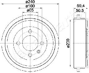 Japanparts TA-0902 - Гальмівний барабан autozip.com.ua