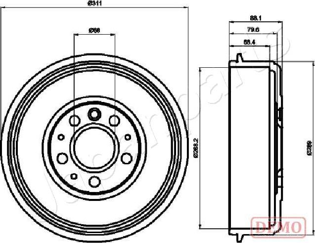 Japanparts TA-0914C - Гальмівний барабан autozip.com.ua