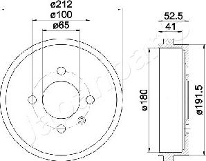 Japanparts TA-0912 - Гальмівний барабан autozip.com.ua