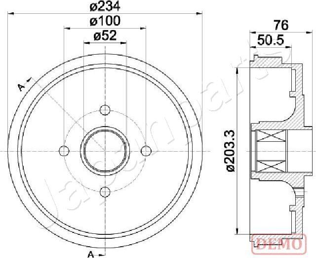 Japanparts TA-0409C - Гальмівний барабан autozip.com.ua