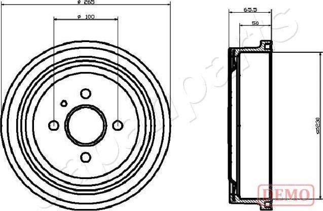 Japanparts TA-0404C - Гальмівний барабан autozip.com.ua