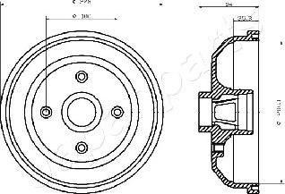 Japanparts TA-0406 - Гальмівний барабан autozip.com.ua