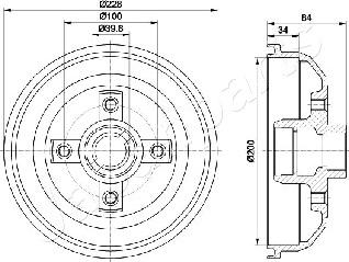 Japanparts TA-0407 - Гальмівний барабан autozip.com.ua