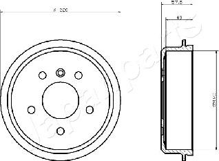 Japanparts TA-0500 - Гальмівний барабан autozip.com.ua