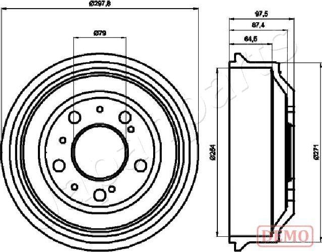 Japanparts TA-0605C - Гальмівний барабан autozip.com.ua