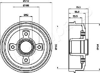 Japanparts TA-0612 - Гальмівний барабан autozip.com.ua