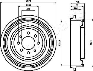 Japanparts TA-0703 - Гальмівний барабан autozip.com.ua