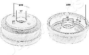 Japanparts TA-814 - Гальмівний барабан autozip.com.ua
