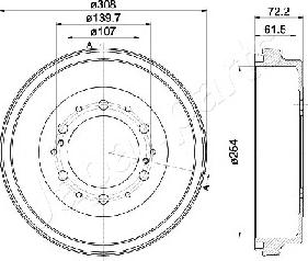 Japanparts TA-225 - Гальмівний барабан autozip.com.ua