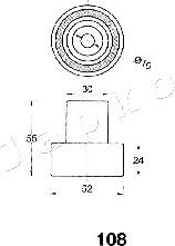 Japko 45108 - Натягувач, зубчастий ремінь autozip.com.ua