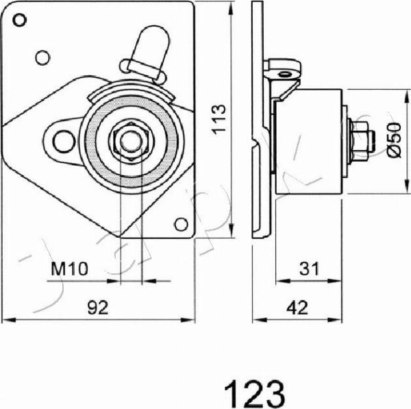 Japko 45123 - Натягувач, зубчастий ремінь autozip.com.ua