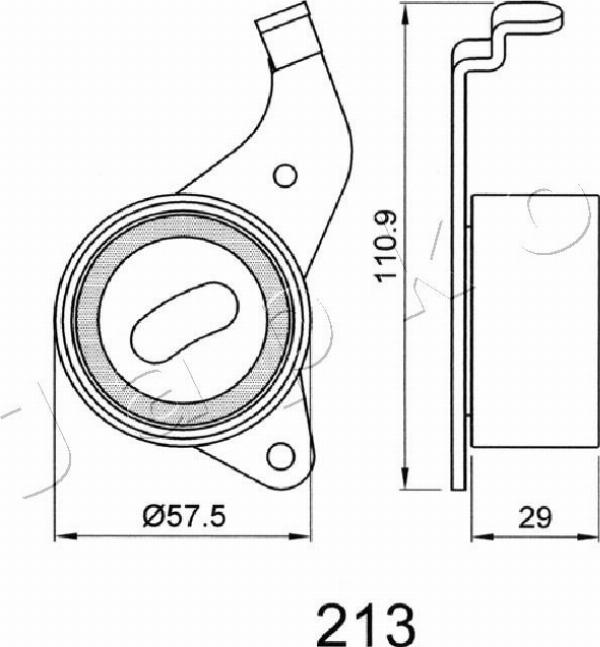Japko 45213 - Натягувач, зубчастий ремінь autozip.com.ua